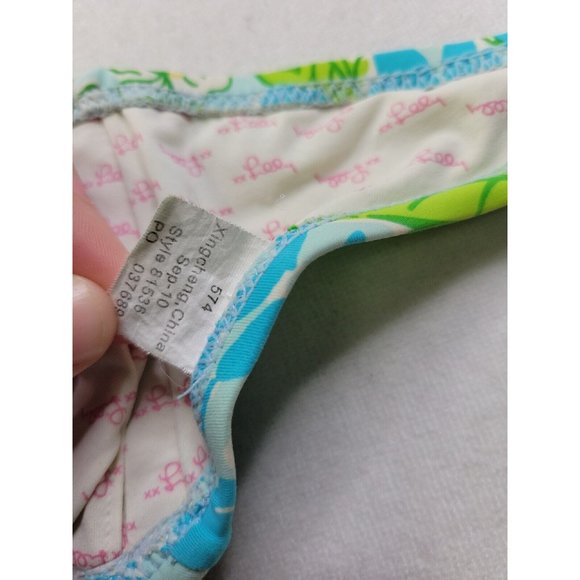 LILLY PULITZER "Keene" Bandeau Convertible Bikini Top Size Small No Straps - Picture 9 of 11